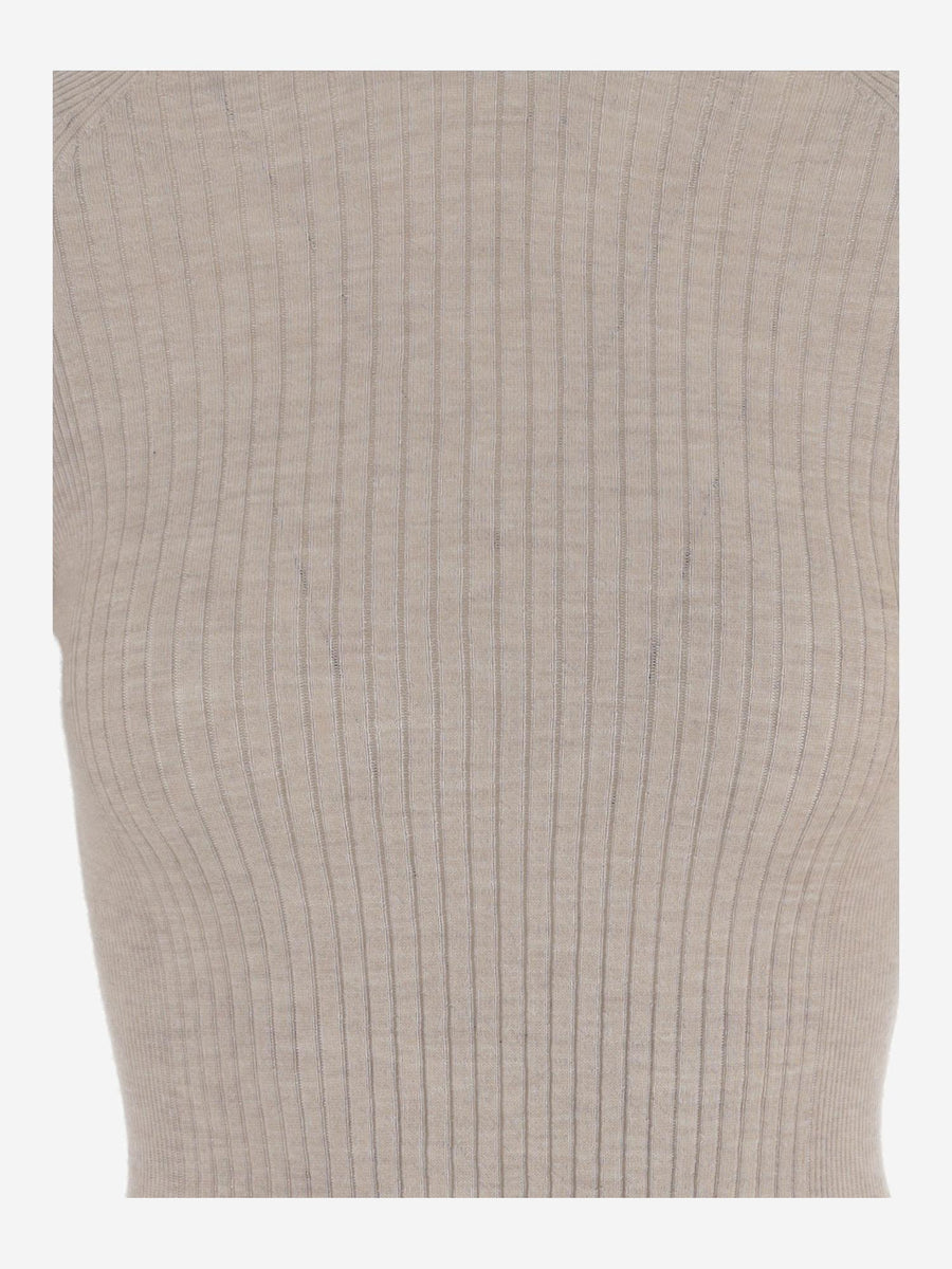 Cashmere And Silk Knit Beige Knitwear