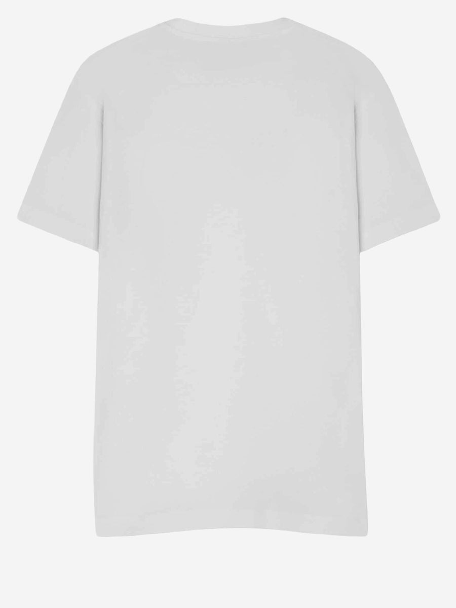 Cotton T-Shirt With Logo Print White T-shirts
