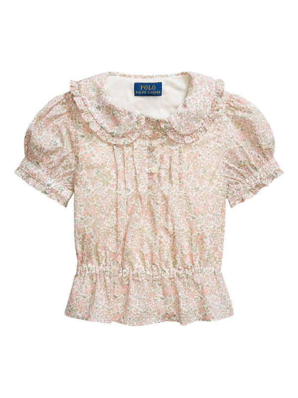 Girls Blouse Pink Cotton Blouses And Shirts