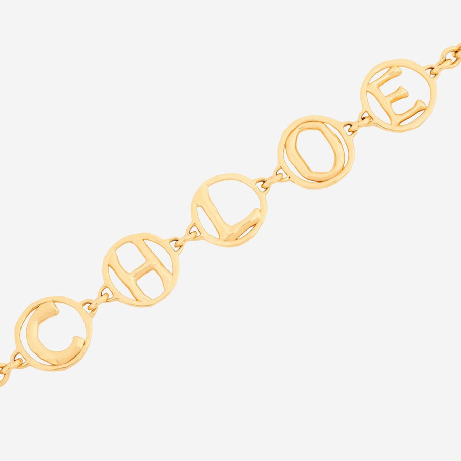 Choker Script Gold Brass Accessory