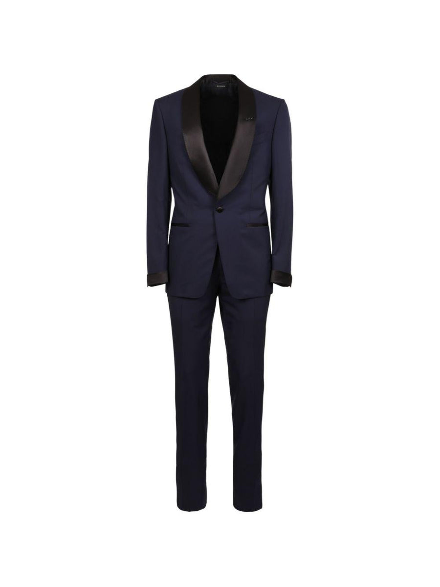 Suit Navy Blue Wool-Silk Suits