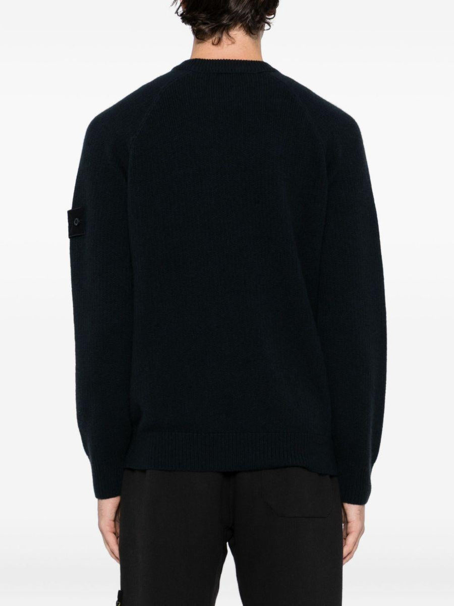 Cashmere Sweater With Raglan Sleeves Midnight Blue