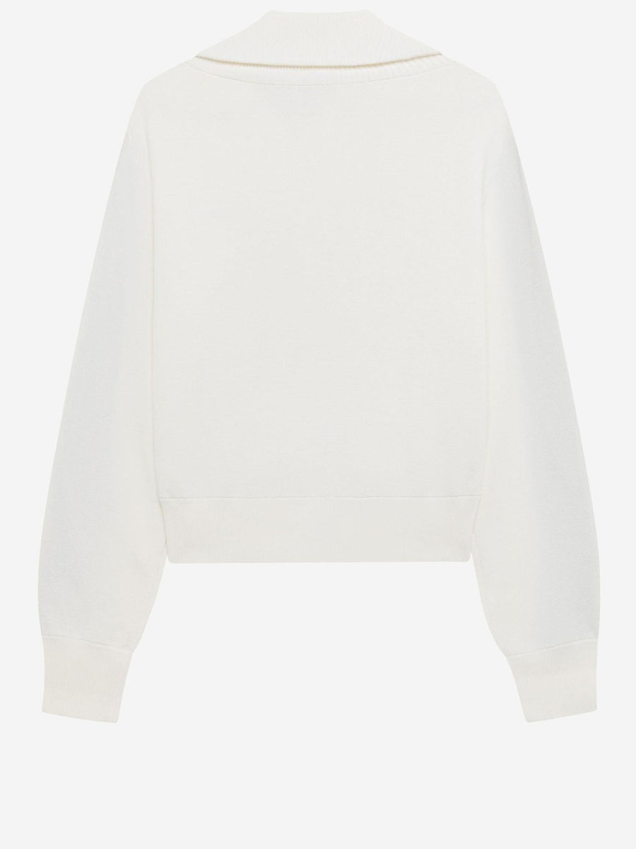Logo Jacket Viscose Bianco + Nylon Tops