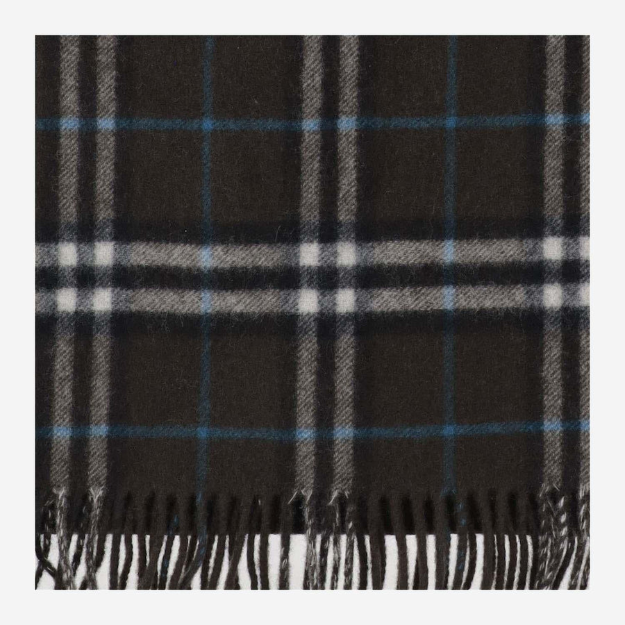 Cashmere Scarf With Check Pattern