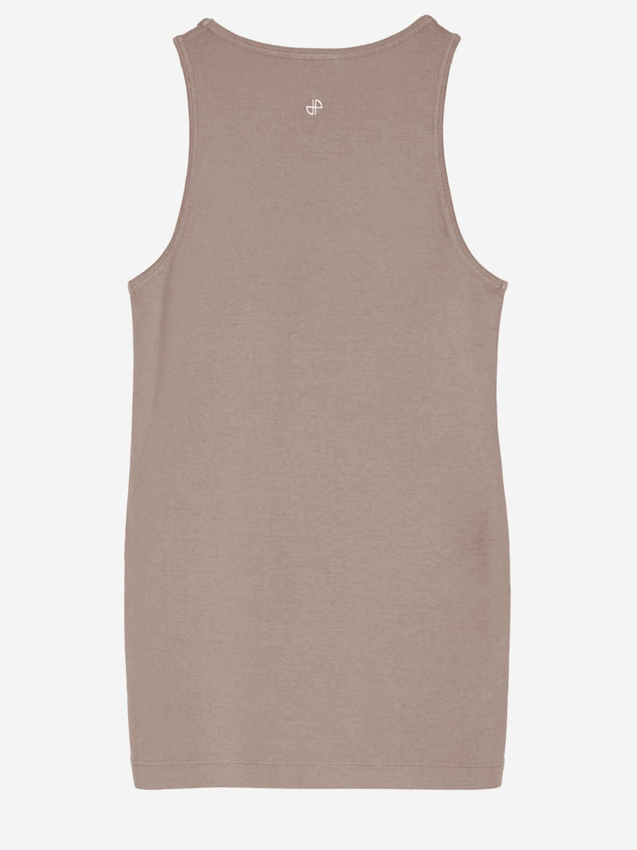 Tank Top Beige Cotton