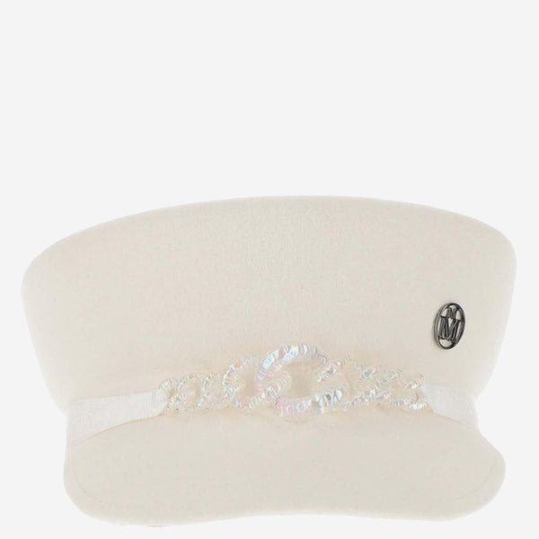Felt Hat Abby White Rabbit Fur