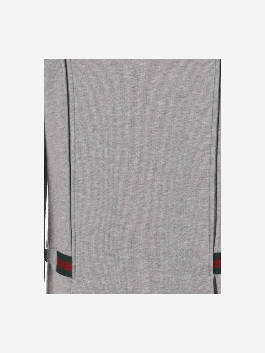 Cotton Dress With Web Detail Gray