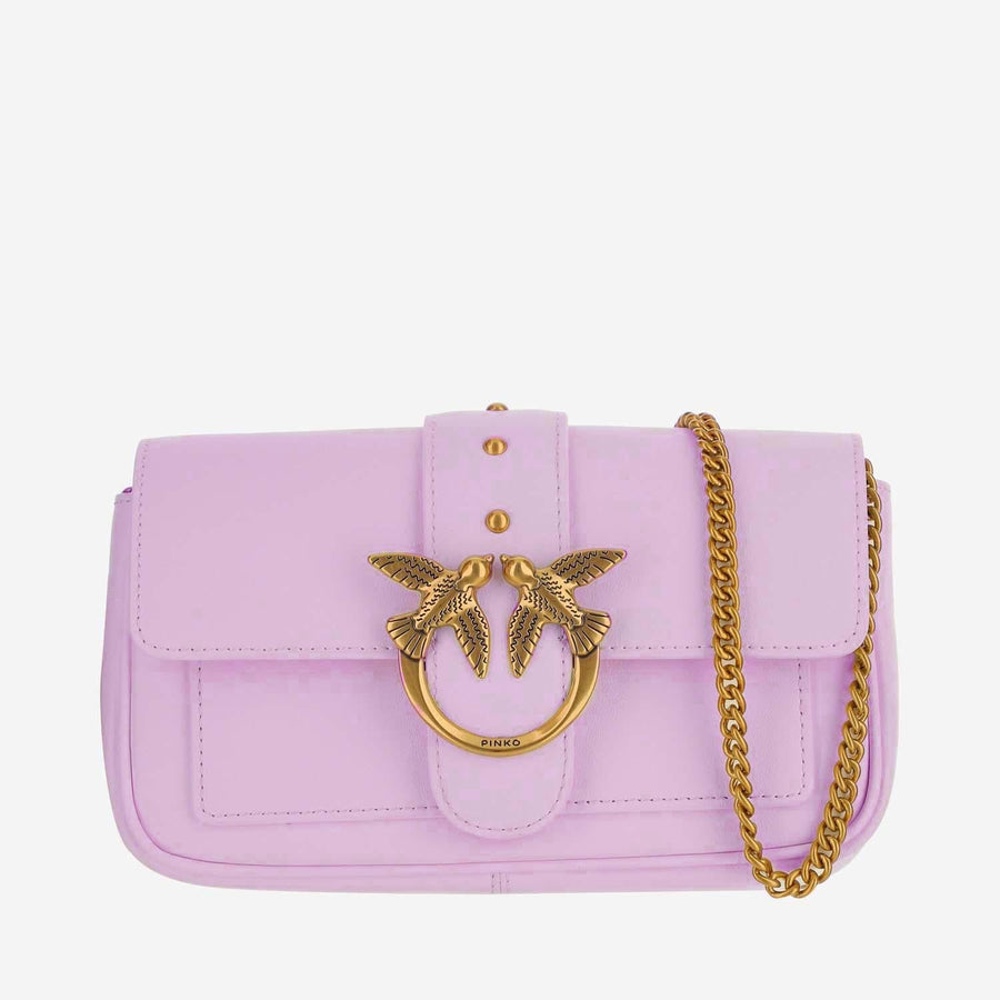Love One Pocket Bag Pink Leather Shoulder