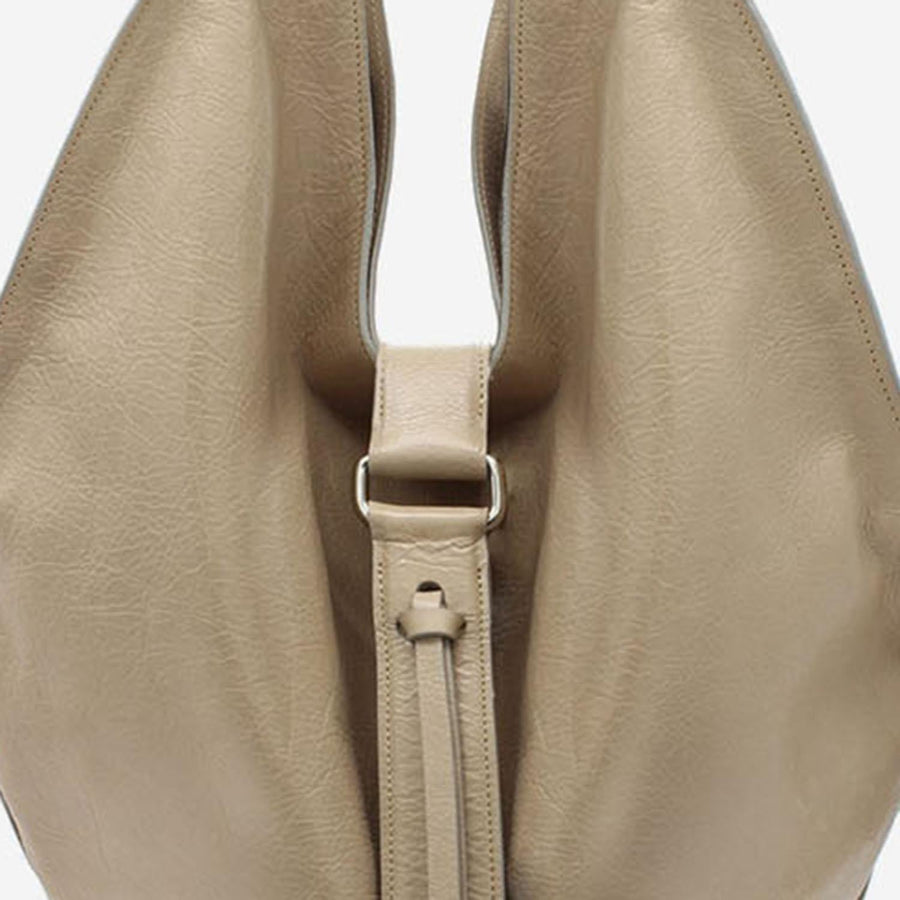 Shoulder Bag Sunset Embossed Leather Beige