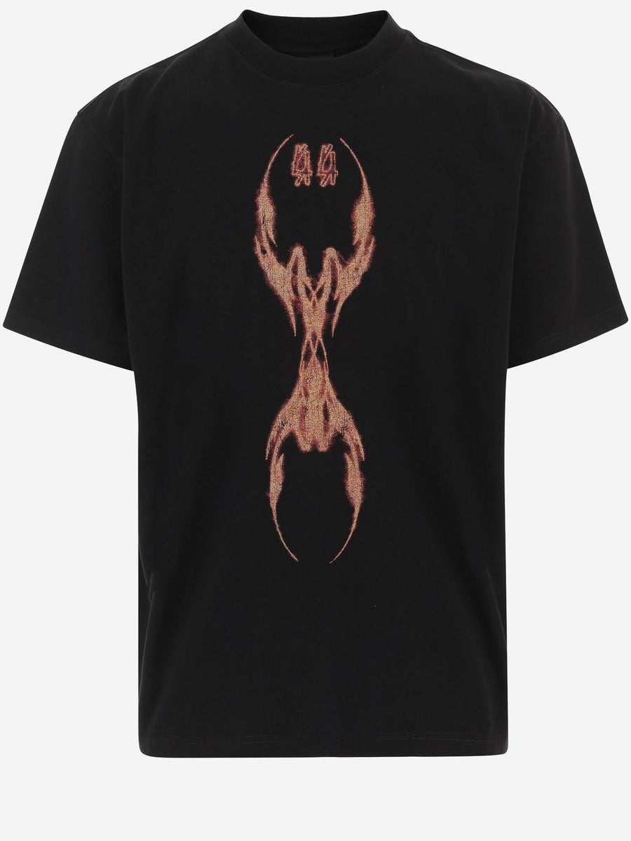 Cotton T-Shirt With Logo Print Black T-shirts