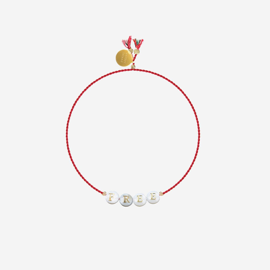 Bracelet With Shell And Glass Pearls Multicolour Fabric/glass