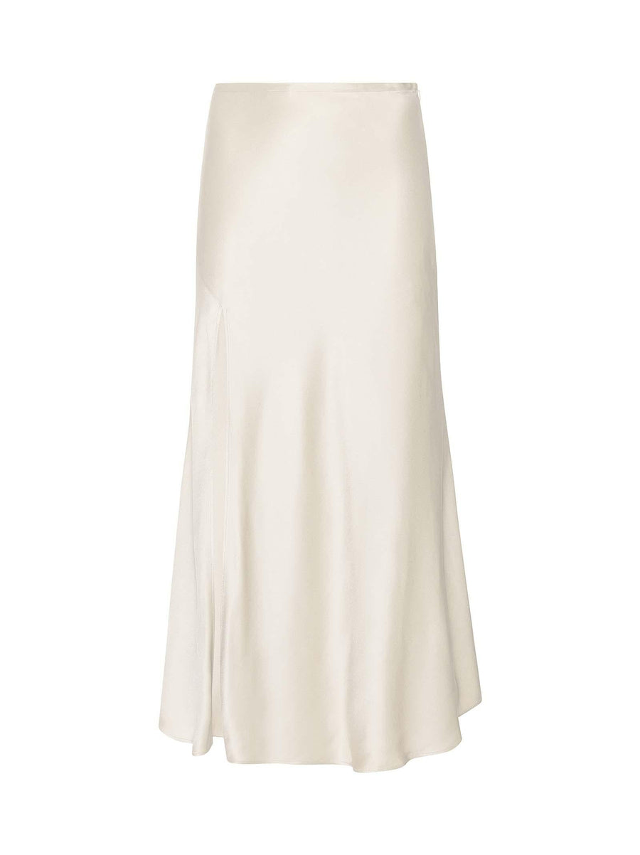 Lapointe Midi Skirt Cream Acetate