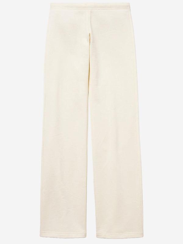 Cotton Jogging Pants Ivory Trousers