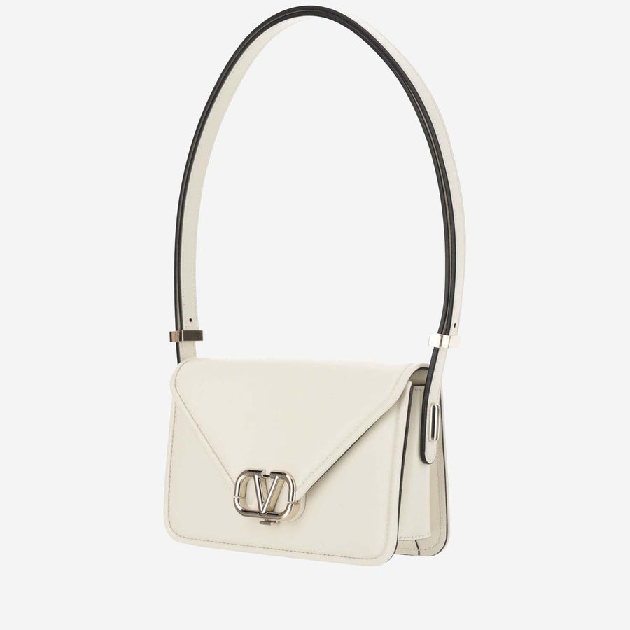 Valentino Garavani Letter Bag Ivory Calf Leather - Bos Taurus Shoulder