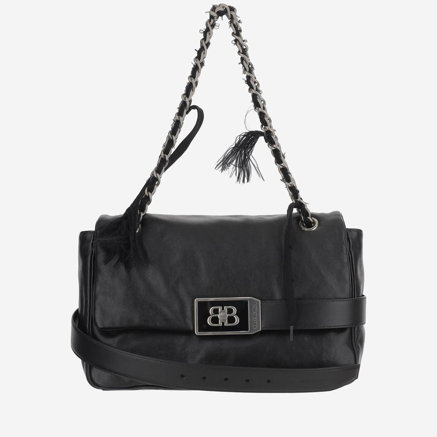 Modu Leather Shoulder Bag Black Handbags