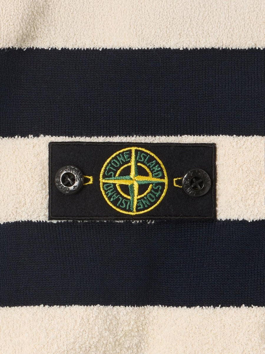 Sweater Striped Cotton-Blend Marine Blue