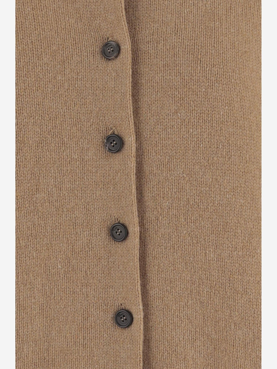 Sweater Stretch Wool And Cashmere Beige