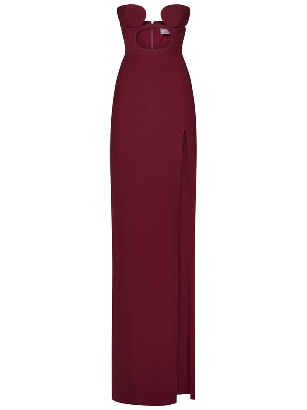 Long Dress Burgundy Viscose