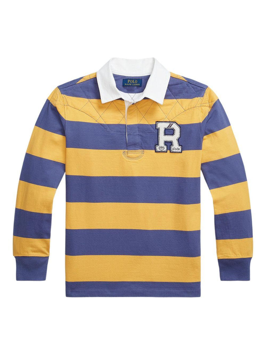Kids Polo Shirt With Striped Design Multicolore Cotton