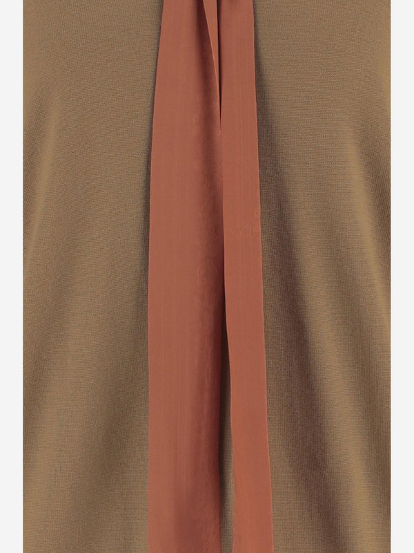 Sweater Wool V-Neck Beige
