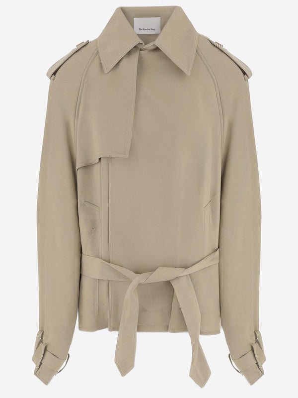 Trench Coat Viscose Beige
