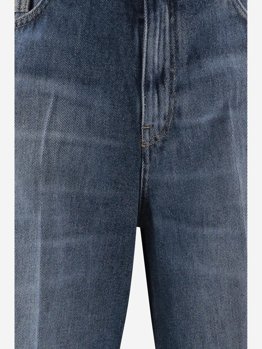 Jeans Biggie Jellyfish Denim Lyocell; Trim: Calf Leather Trousers