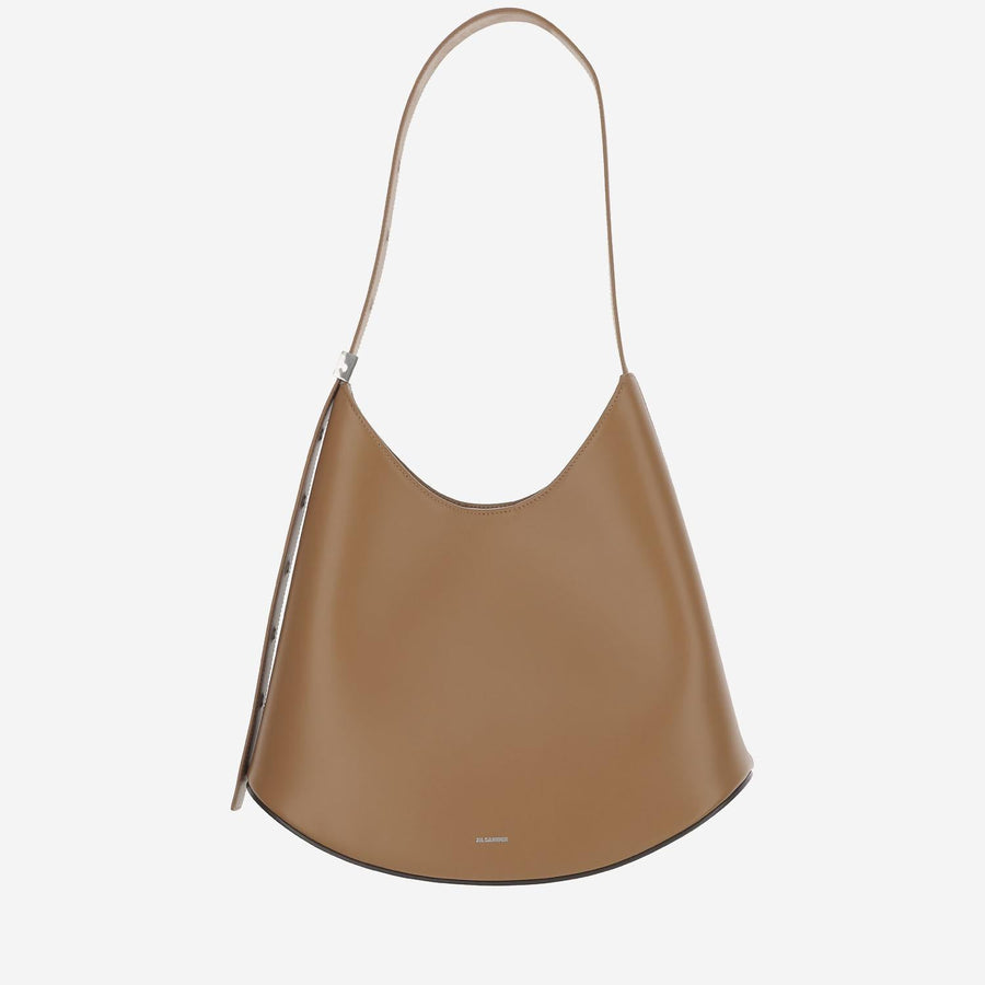 Eldorado Medium Leather Shoulder Bag Brown Calfskin