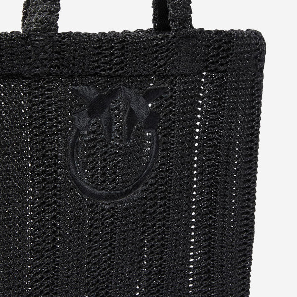 Raffia Shopping Bag Easy Black Polypropylene Tote