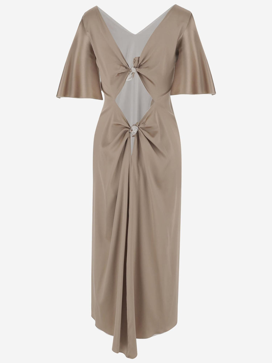 Dress Twenty Silk Satin Beige