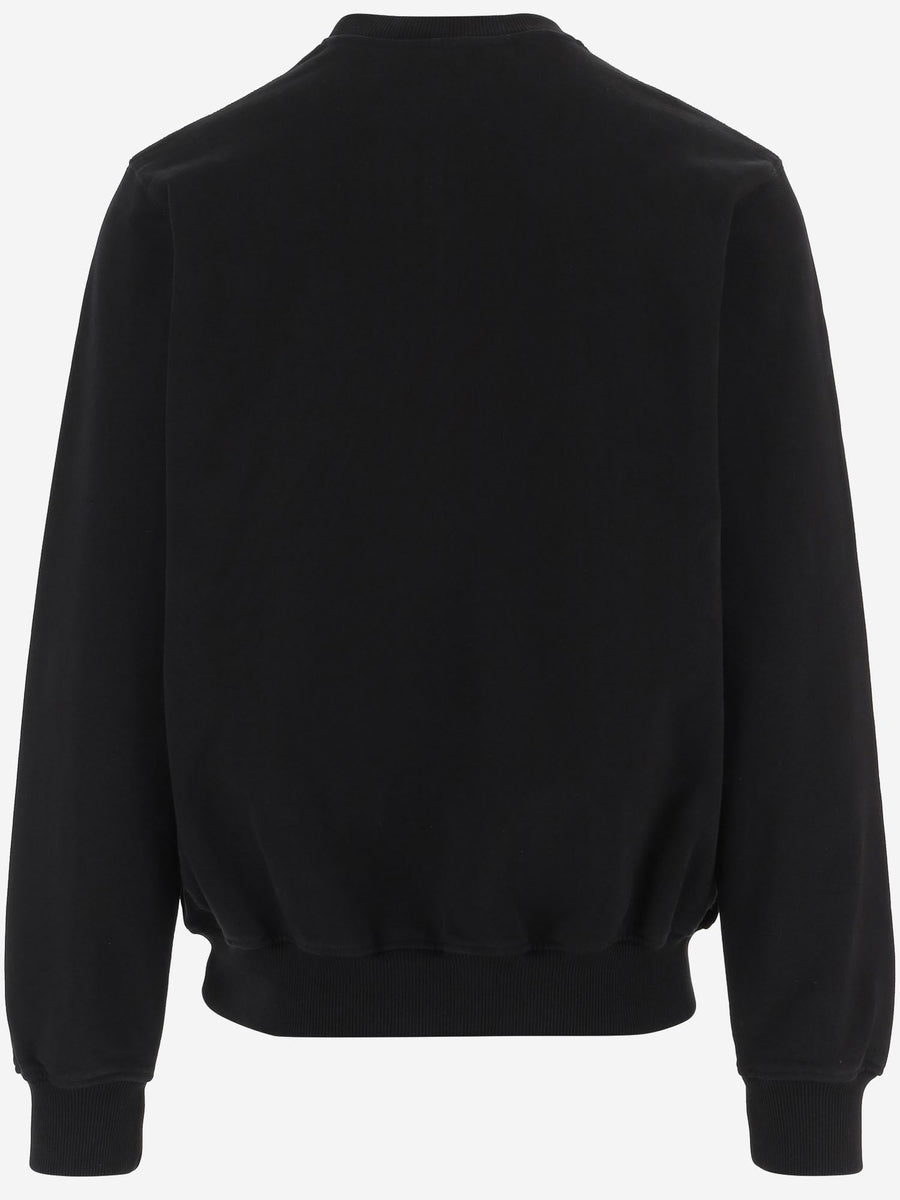 Sweatshirt With Embroidery, Cotton Black Organic Sweatshirts