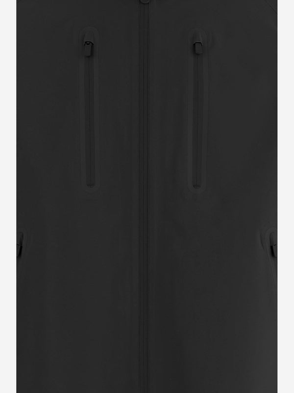 Jacket Hooded Nylon Black Polyester