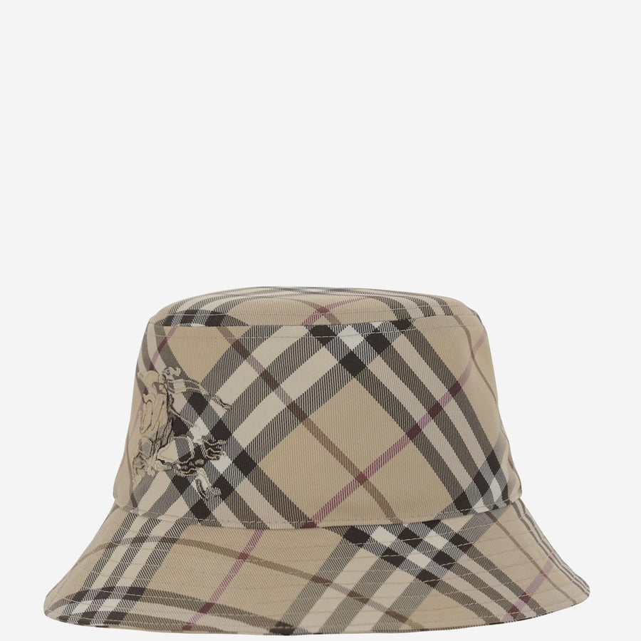 Check Pattern Bucket Hat Polyester