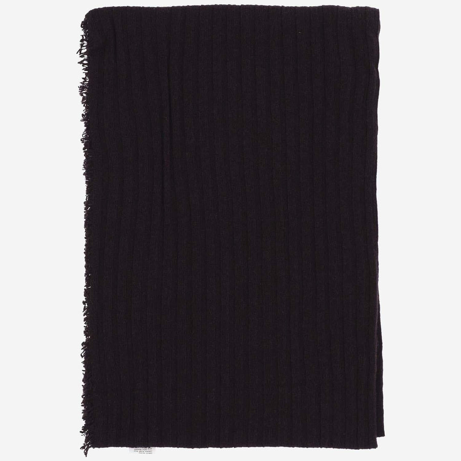 Cashmere And Wool Blend Scarf Brown