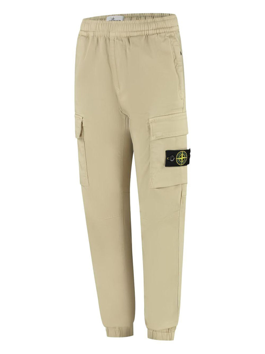 Junior Trousers Beige Cotton; Elastane