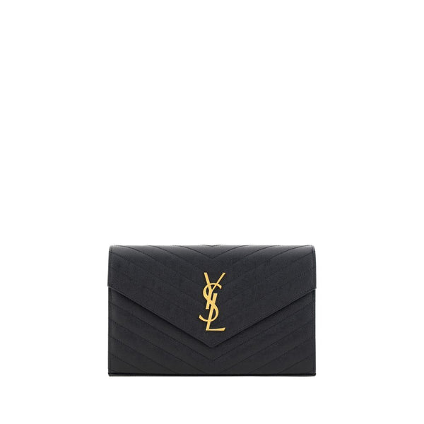 Saint Laurent 100% Calf Leather Bos Taurus shoulder bag in black