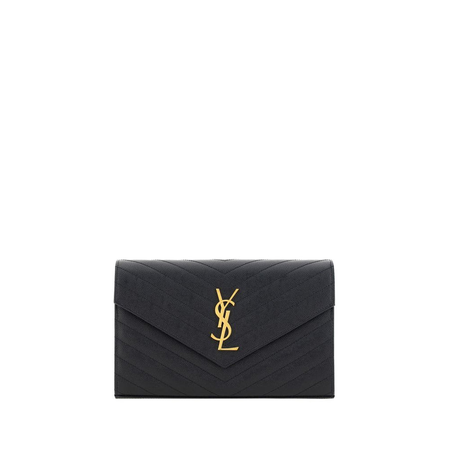 Saint Laurent 100% Calf Leather Bos Taurus shoulder bag in black