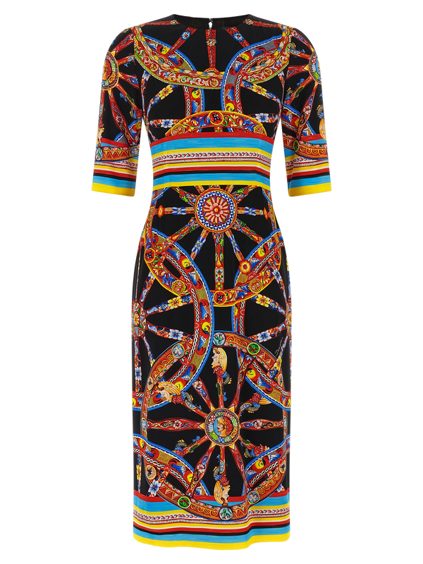 Dolce & Gabbana 92% silk dress in black