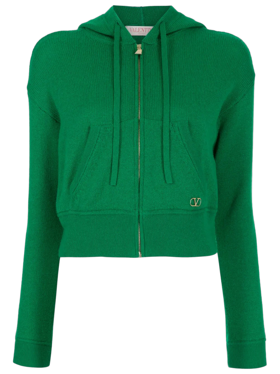 Valentino Cashmere hoodie in green