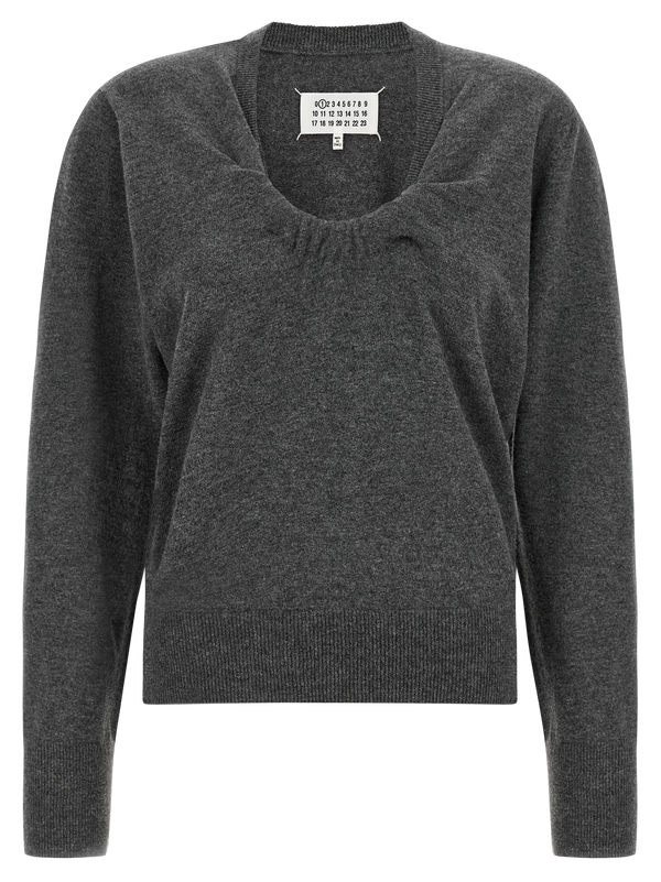 Maison Margiela 100% virgin wool sweater in gray