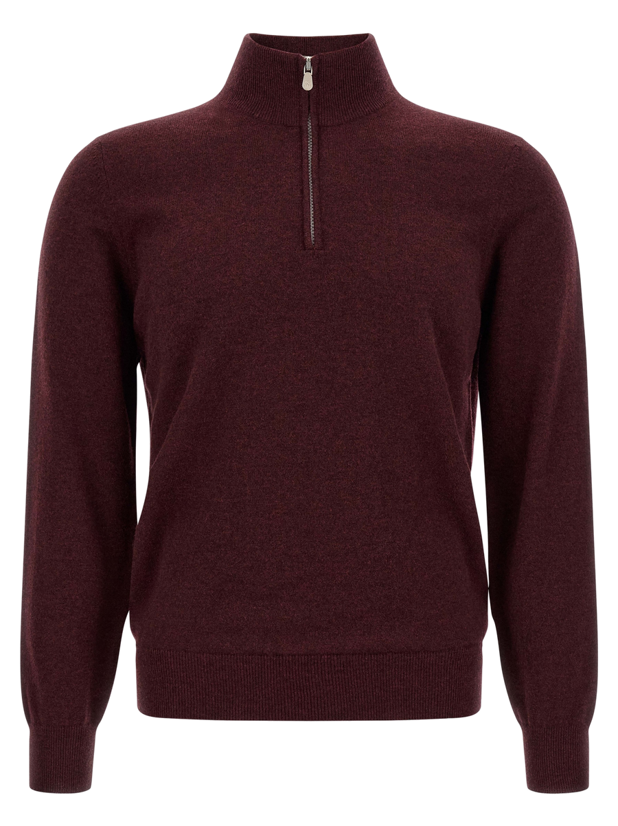 Brunello Cucinelli Pure cashmere cardigan in burgundy