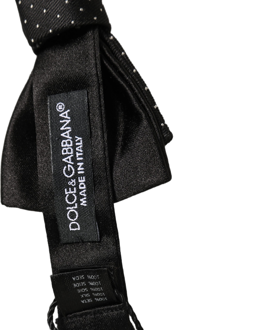 Dolce & Gabbana 100% Silk bow tie in black