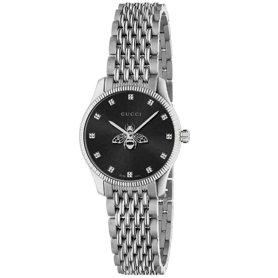 Gucci Stainless steel case watch in black
