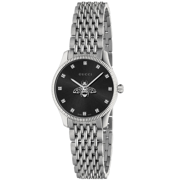Gucci Stainless steel case watch in black