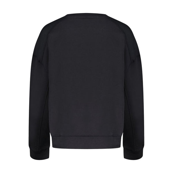 Ganni cotton sweatshirt in black