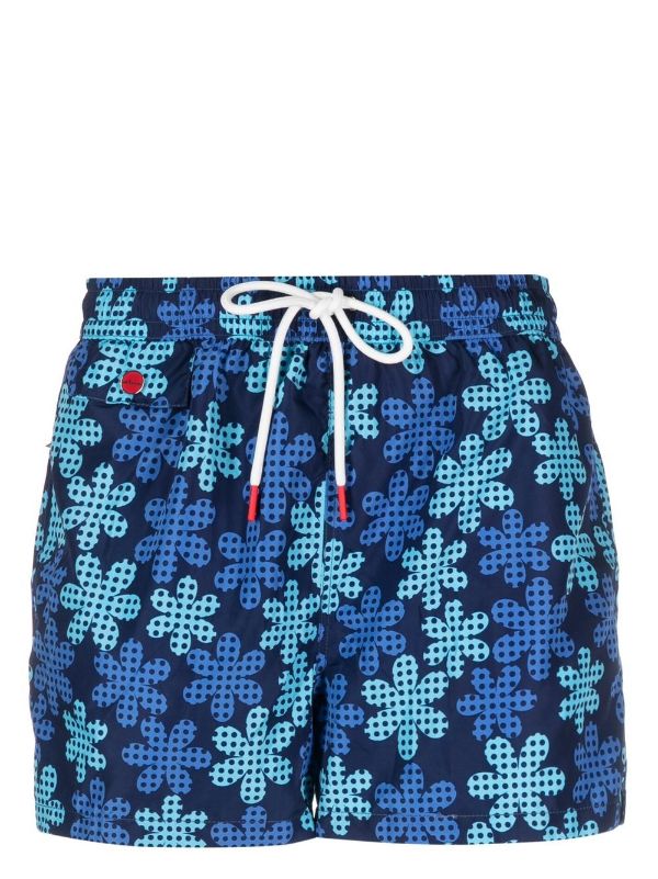 Kiton Polyester 100% swim shorts in blue