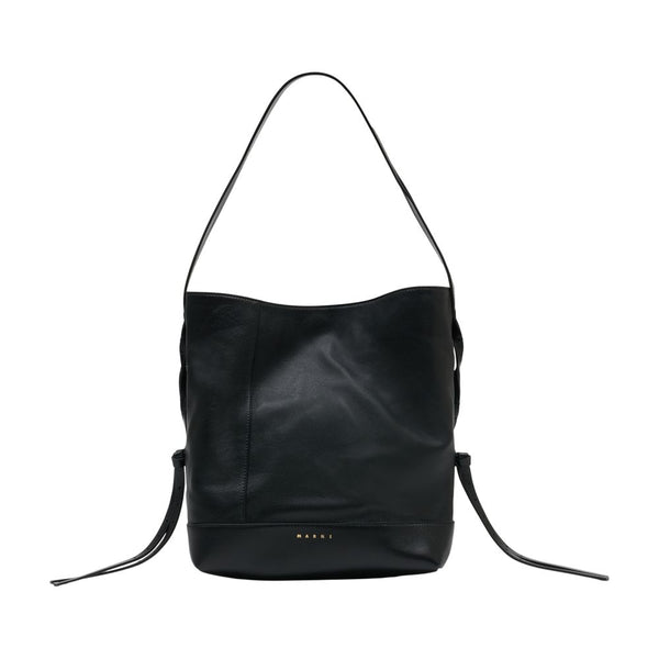 Marni Lambskin shoulder bag in black