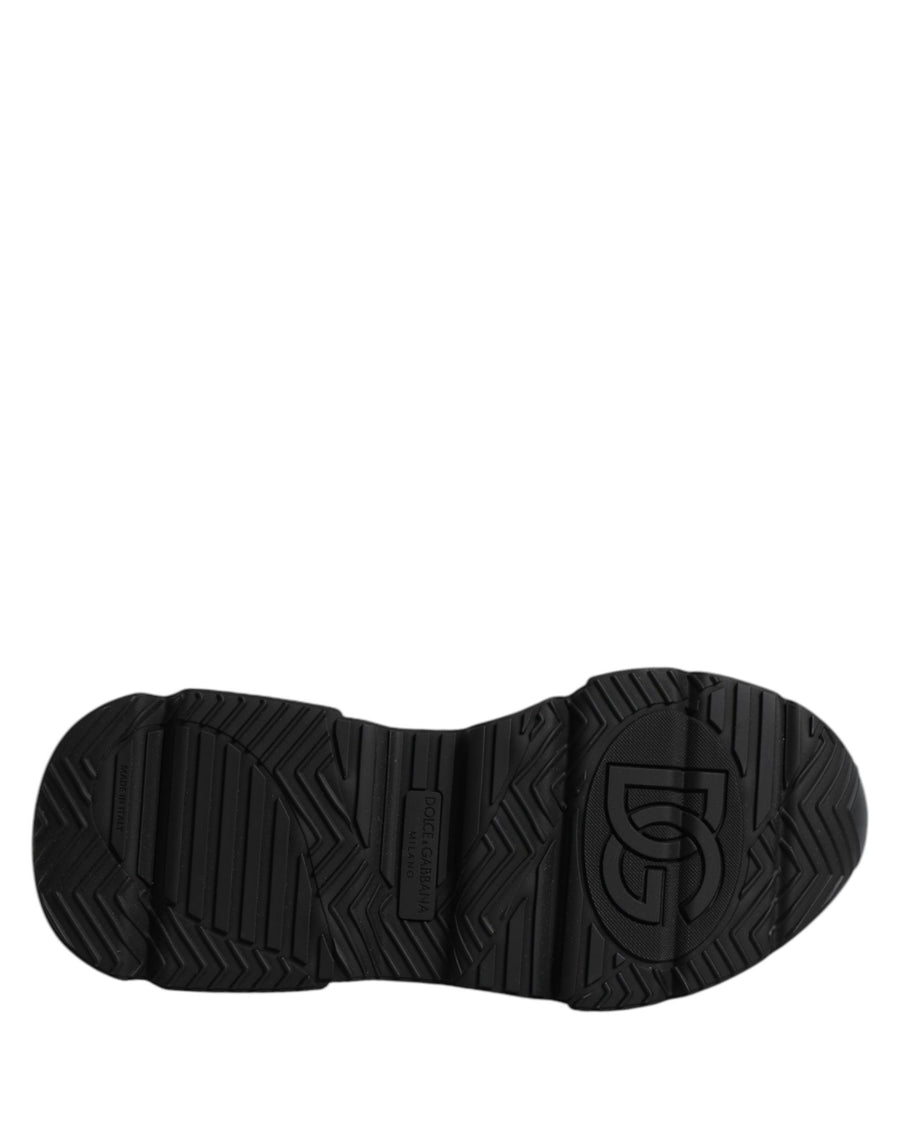 White Black Daymaster Two Tone Sneaker Shoes White, Nylon Polyester Calf Leather