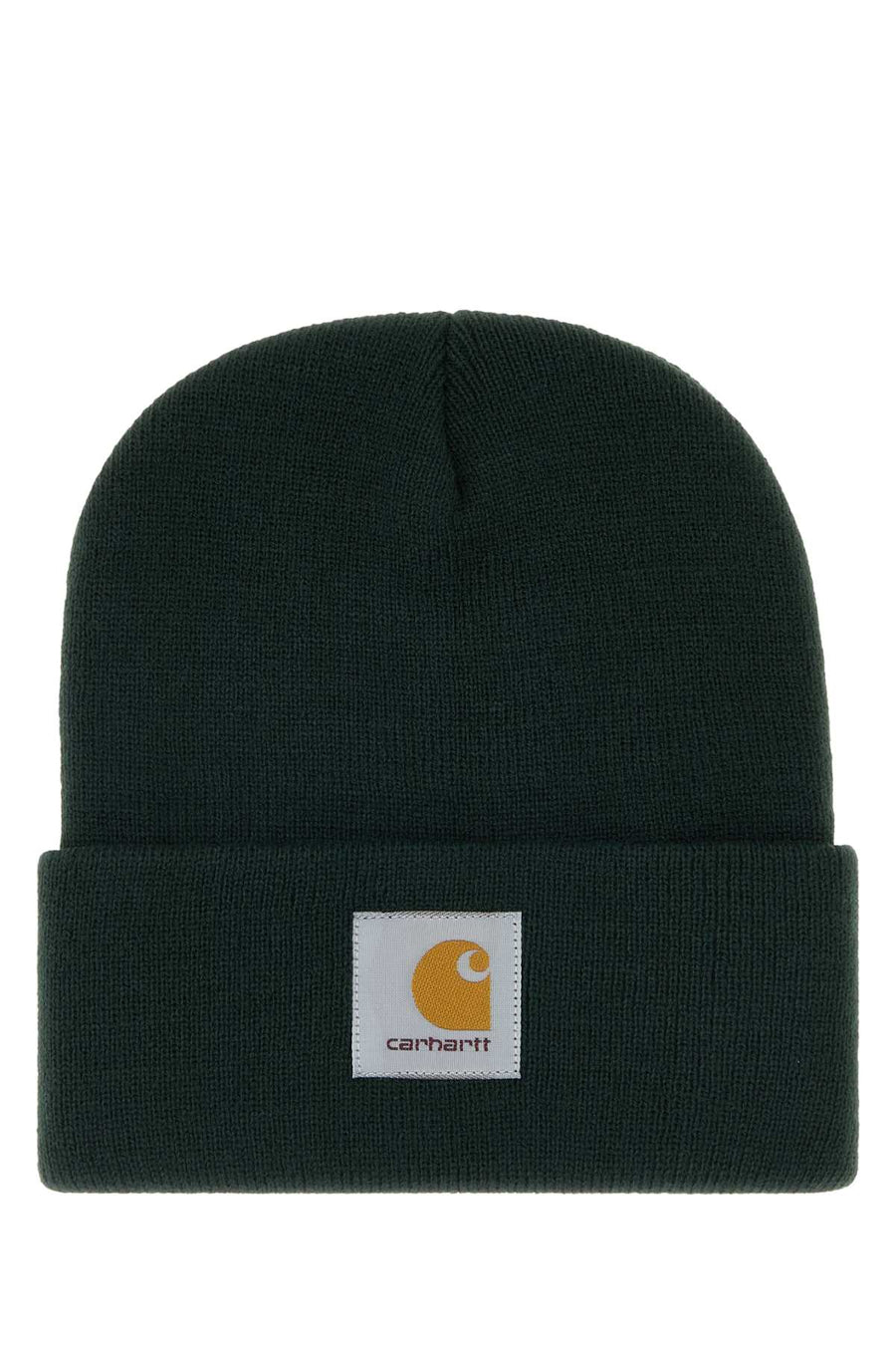Bottle Green Knit Short Watch Hat Grey Exterior: Acrylic Cappelli
