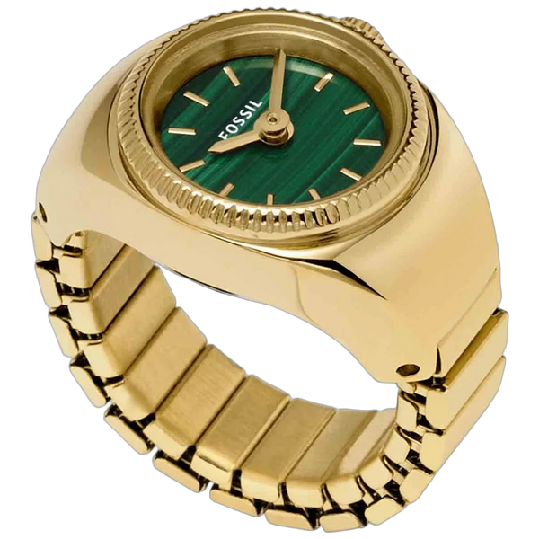 Fossil watch ring in gold