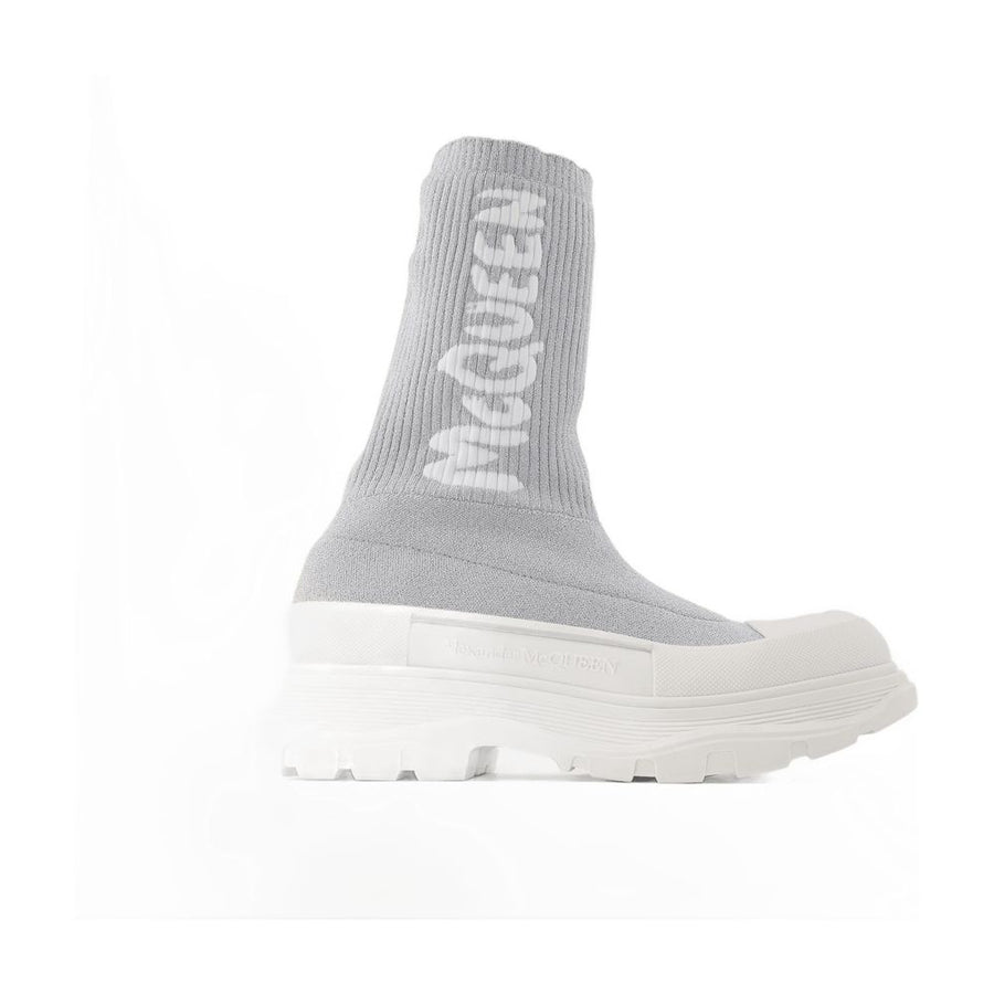 Alexander McQueen Knit upper sneaker in gray
